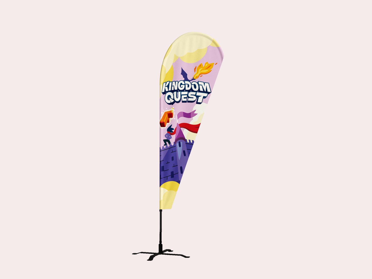 Kingdom Quest: Teardrop Banner w/ Stand