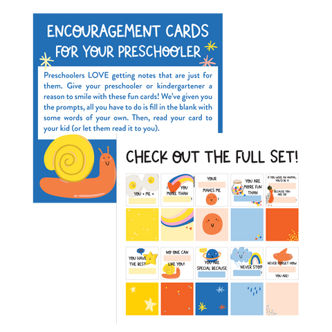 Encouragement Cards for Preschoolers