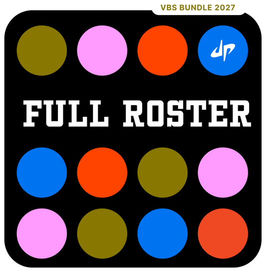 Full Roster - Dude Perfect VBS 27 ALL IN! Full VBS kit PLUS a full lineup of VBS merch and decor!