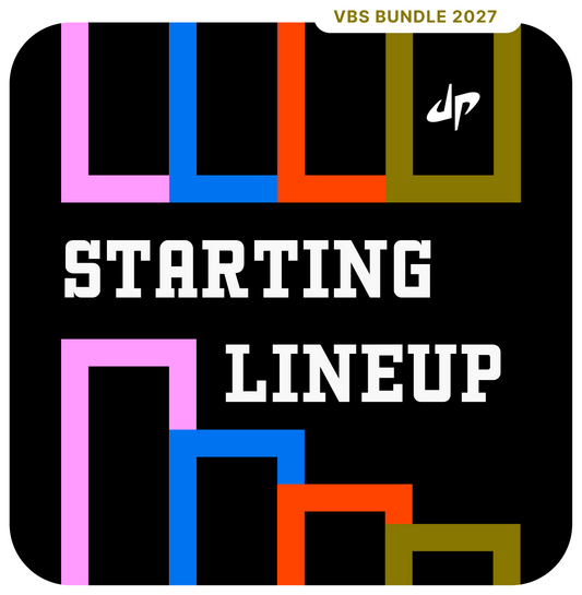 Starting Lineup - Dude Perfect VBS 27 ALL IN! Full VBS kit PLUS some VBS merch and decor!