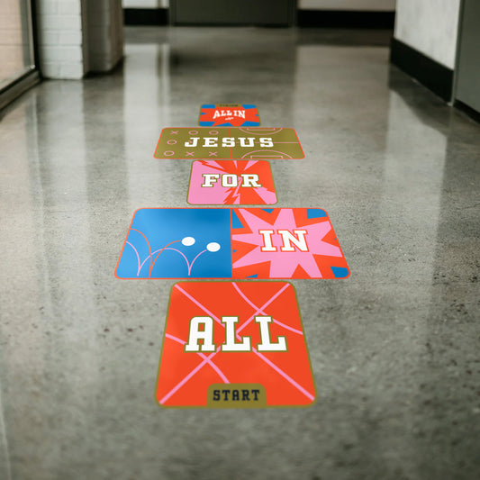 Giant Floor Clings, 3 ft × 3 ft (set of 5) - Dude Perfect VBS 27 ALL IN!