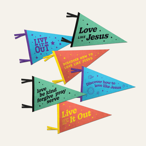 Live It Out VBS Pennants (Pack of 6)