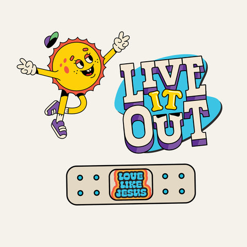 Live It Out VBS Temporary Tattoos (Set of 12) - 36 tattoos included