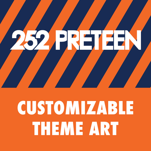 252 PRETEEN CUSTOMIZABLE THEME ART FILES: This product is included in the 252 Kids Premium media packages