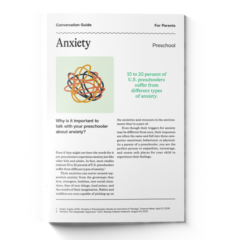 Parent Conversation Guides About Anxiety (Set of 25)